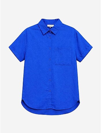 Camisa de popelina slim fit con bolsillo mixray
