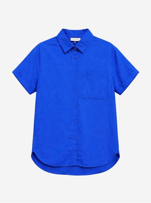 Camisa de popelina slim fit con bolsillo mixray - Kiabi Camisa de popelina slim fit con bolsillo mixray - Kiabi