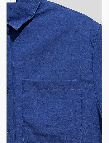 Camisa de popelina slim fit con bolsillo mixray