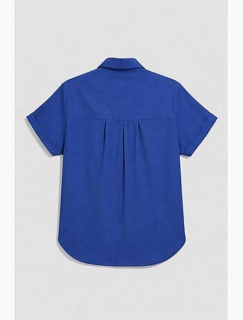 Camisa de popelina slim fit con bolsillo mixray