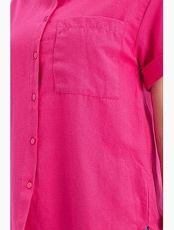 Camisa de popelina slim fit con bolsillo mixray