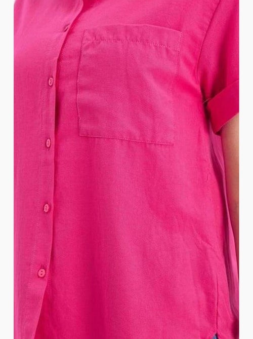 Camisa de popelina slim fit con bolsillo mixray - Kiabi Camisa de popelina slim fit con bolsillo mixray - Kiabi