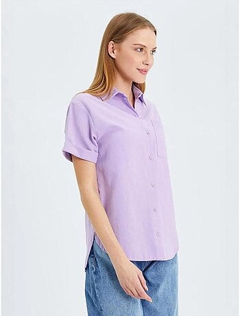 Camisa de popelina slim fit con bolsillo mixray