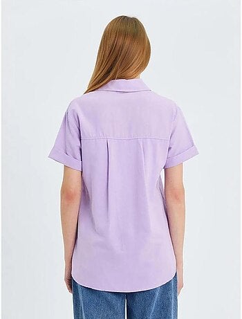 Camisa de popelina slim fit con bolsillo mixray