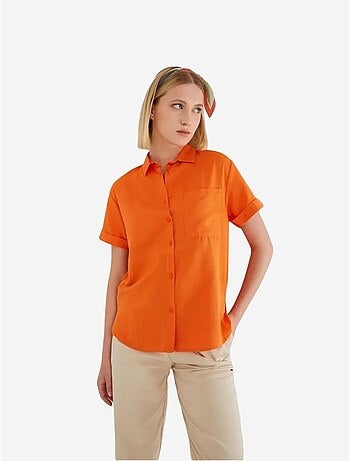 Camisa de popelina slim fit con bolsillo mixray