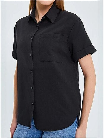 Camisa de popelina slim fit con bolsillo mixray