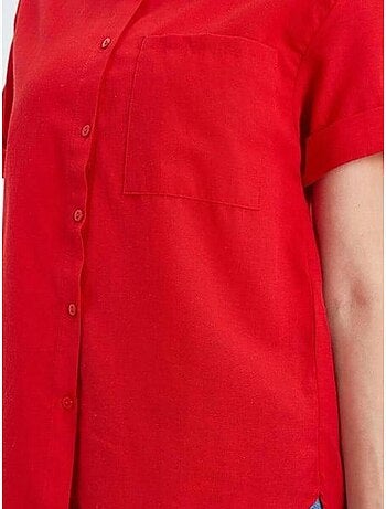 Camisa de popelina slim fit con bolsillo mixray