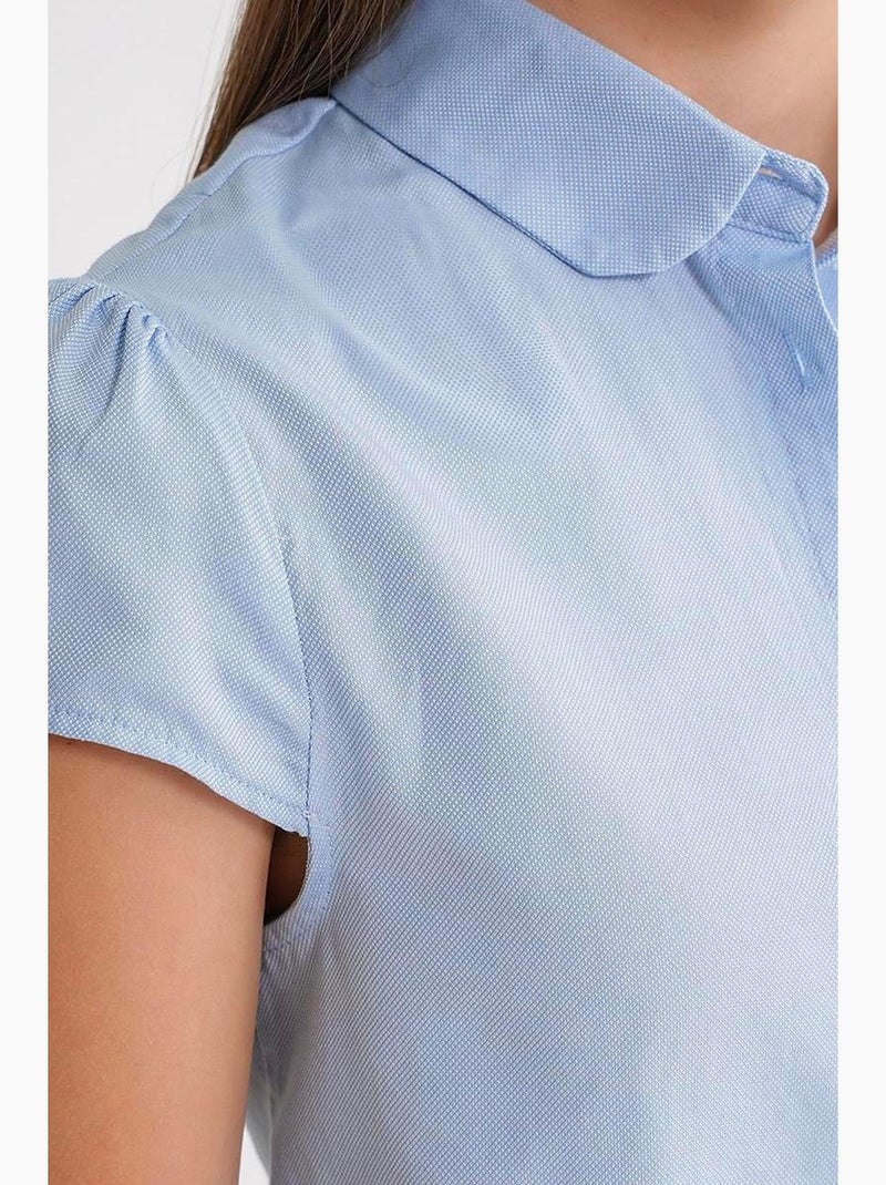 Camisa de popelina slim fit con cierre de botones mixray Azul cielo - Kiabi