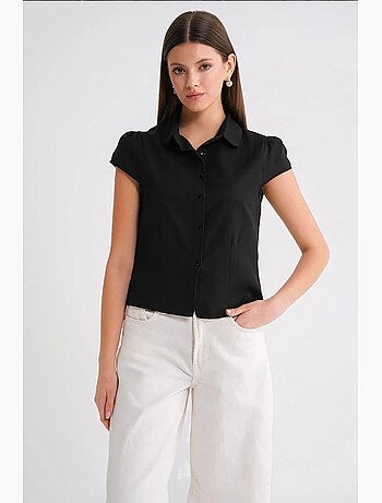 Camisa de popelina slim fit con cierre de botones mixray