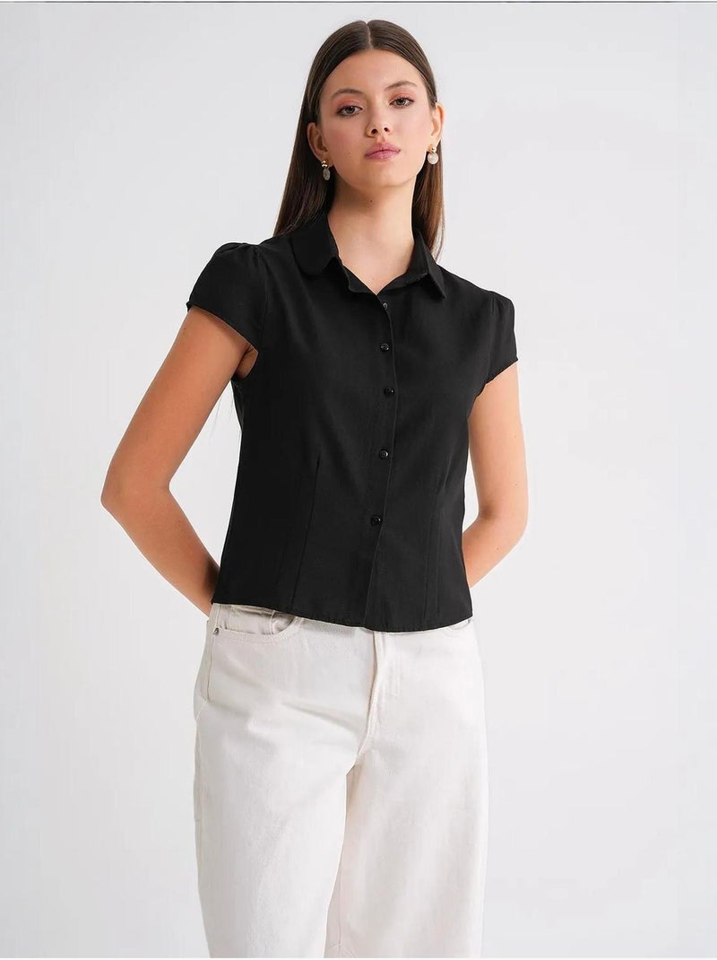 Camisa de popelina slim fit con cierre de botones mixray Negro - Kiabi