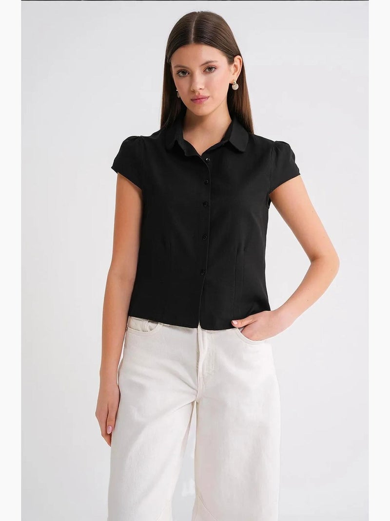 Camisa de popelina slim fit con cierre de botones mixray Negro - Kiabi