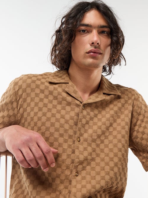 Camisa de punto fantasía de manga corta - Kiabi