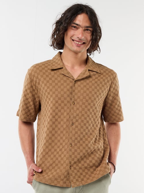 Camisa de punto fantasía de manga corta - Kiabi