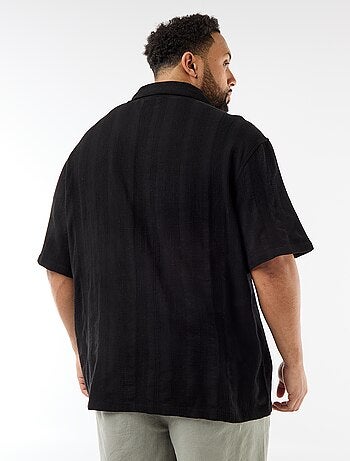 Camisa de punto fantasía de manga corta