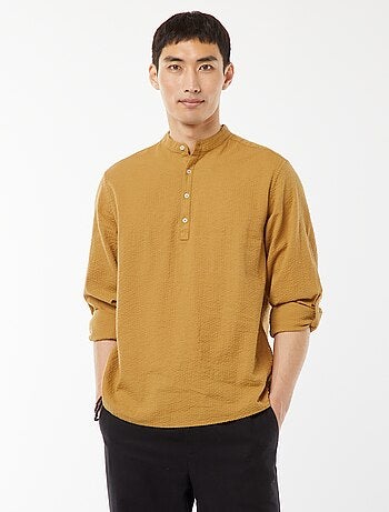Camisa de punto gofrado