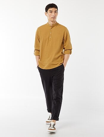 Camisa de punto gofrado