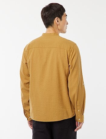 Camisa de punto gofrado
