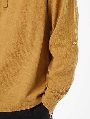 Camisa de punto gofrado