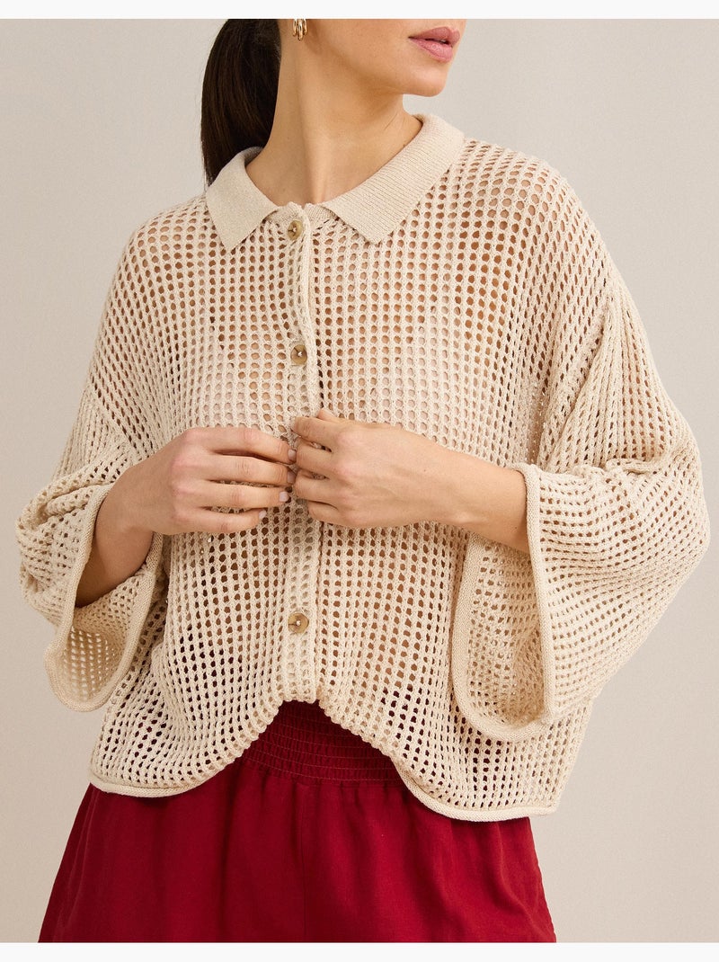 Camisa de punto, mo fashion Beige - Kiabi