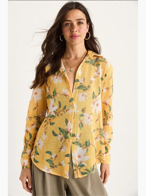 Camisa de punto regular de verano con estampado digital lucci - Kiabi Camisa de punto regular de verano con estampado digital lucci - Kiabi