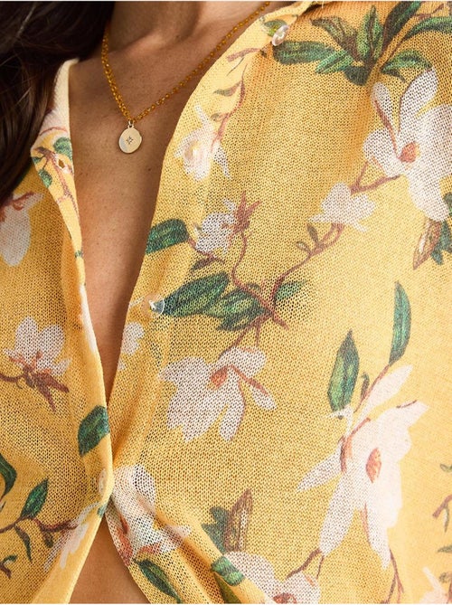 Camisa de punto regular de verano con estampado digital lucci - Kiabi Camisa de punto regular de verano con estampado digital lucci - Kiabi