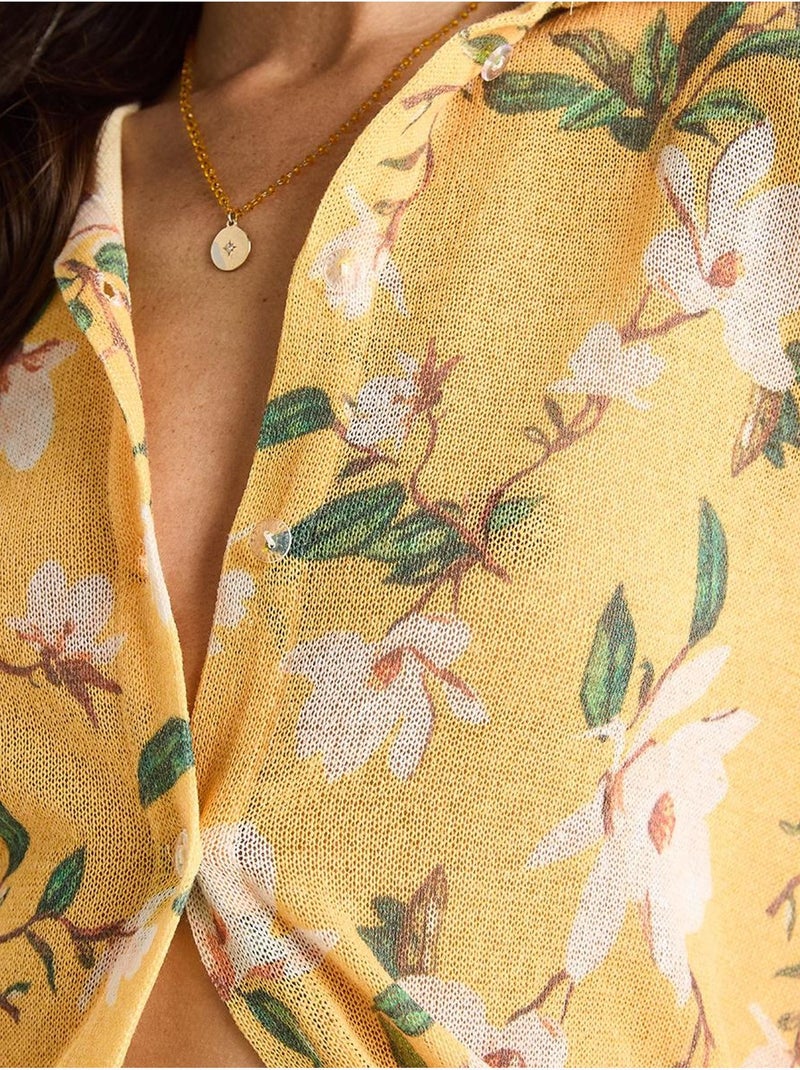 Camisa de punto regular de verano con estampado digital lucci Ámbar - Kiabi