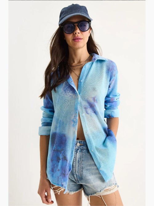 Camisa de punto regular de verano con estampado digital lucci - Kiabi Camisa de punto regular de verano con estampado digital lucci - Kiabi