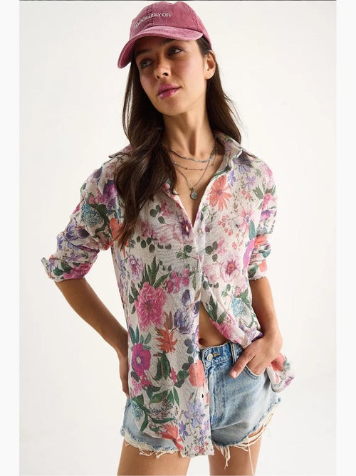 Camisa de punto regular de verano con estampado digital lucci - Kiabi Camisa de punto regular de verano con estampado digital lucci - Kiabi