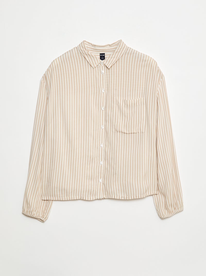Camisa de rayas - So Easy Beige - Kiabi