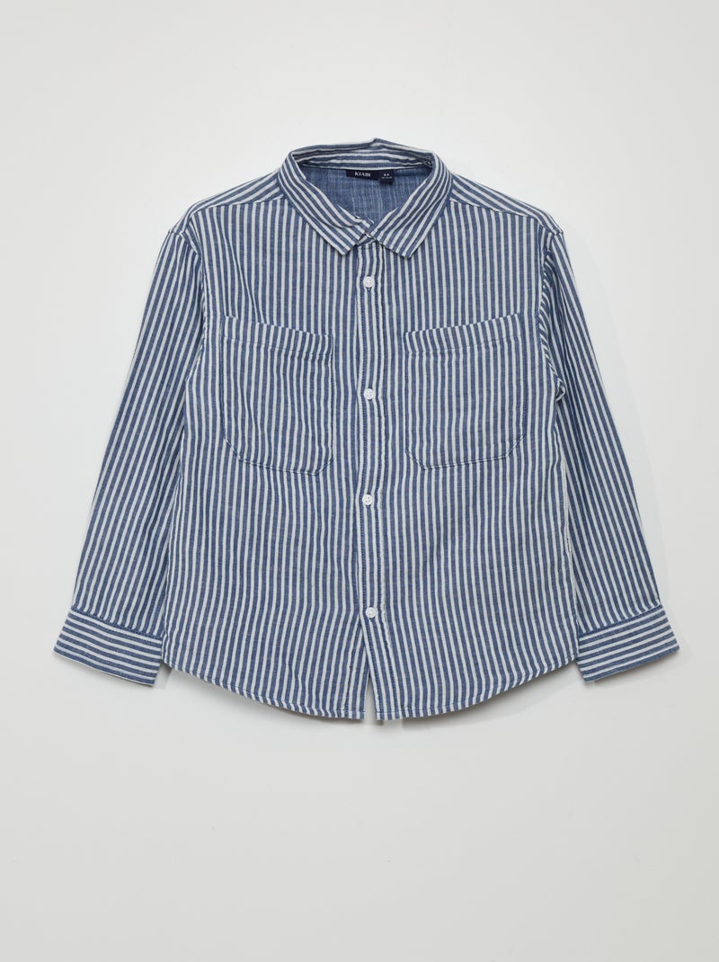 Camisa de rayas AZUL - Kiabi