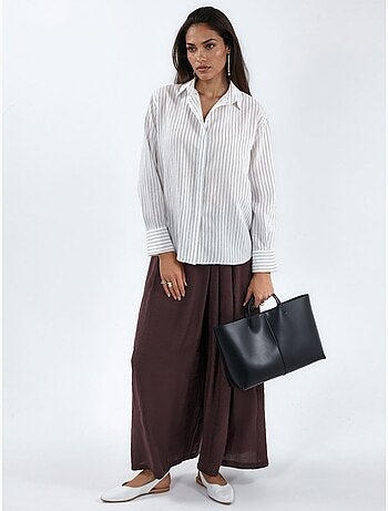 Camisa de rayas casual con botones busem