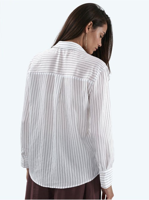 Camisa de rayas casual con botones busem - Kiabi Camisa de rayas casual con botones busem - Kiabi