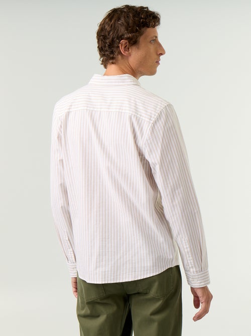 Camisa de rayas con cuello abotonado - Kiabi