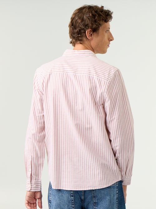 Camisa de rayas con cuello abotonado - Kiabi