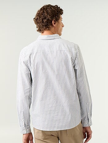 Camisa de rayas con cuello abotonado