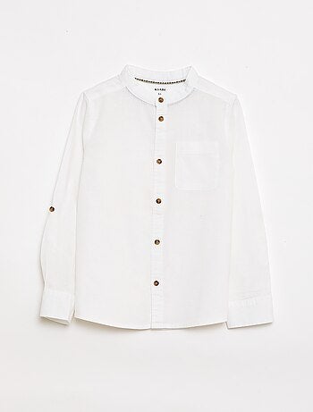 Camisa de rayas con mangas remangables