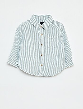 Camisa de rayas de chambray