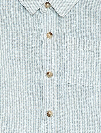 Camisa de rayas de chambray