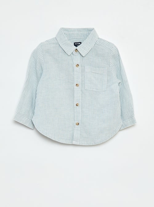 Camisa de rayas de chambray - Kiabi