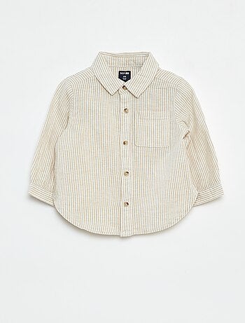 Camisa de rayas de chambray