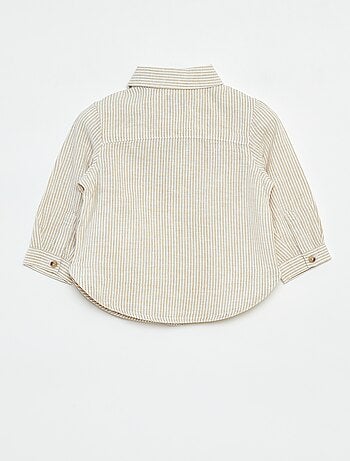Camisa de rayas de chambray