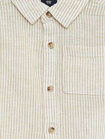 Camisa de rayas de chambray
