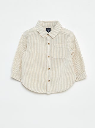 Camisa de rayas de chambray