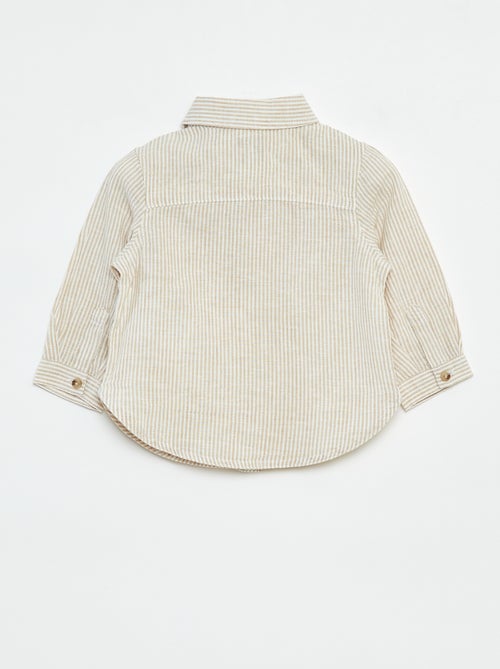 Camisa de rayas de chambray - Kiabi