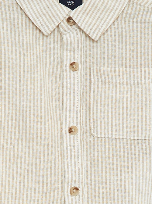 Camisa de rayas de chambray - Kiabi