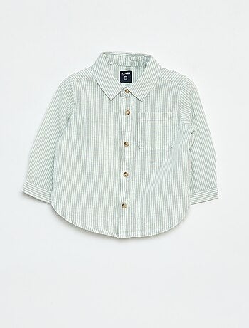 Camisa de rayas de chambray