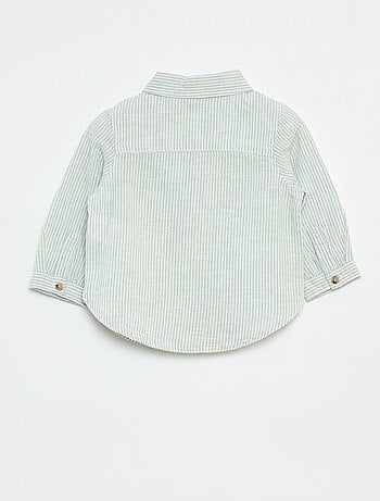 Camisa de rayas de chambray