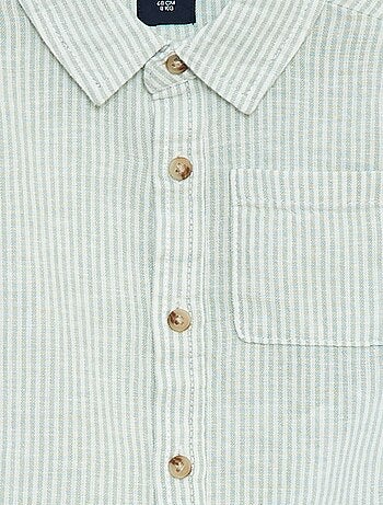 Camisa de rayas de chambray