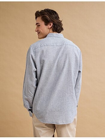 Camisa de rayas de lino, MO Fashion