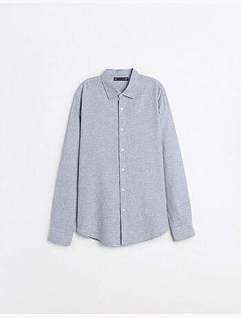 Camisa de rayas de lino, MO Fashion